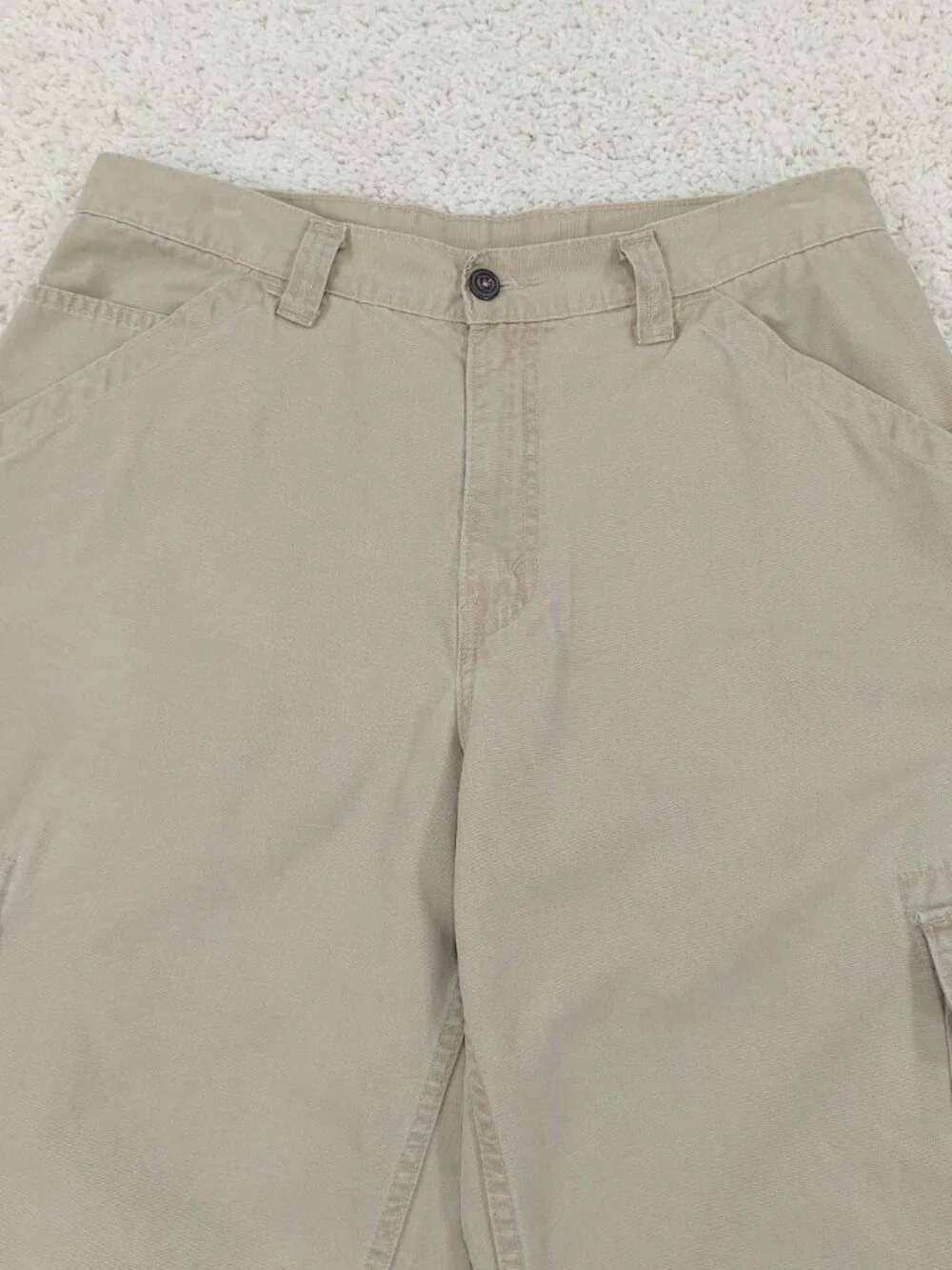 Vintage 90s Levi's Dry Goods Baggy Cargo Pants 33x30, Utility Skater Canvas